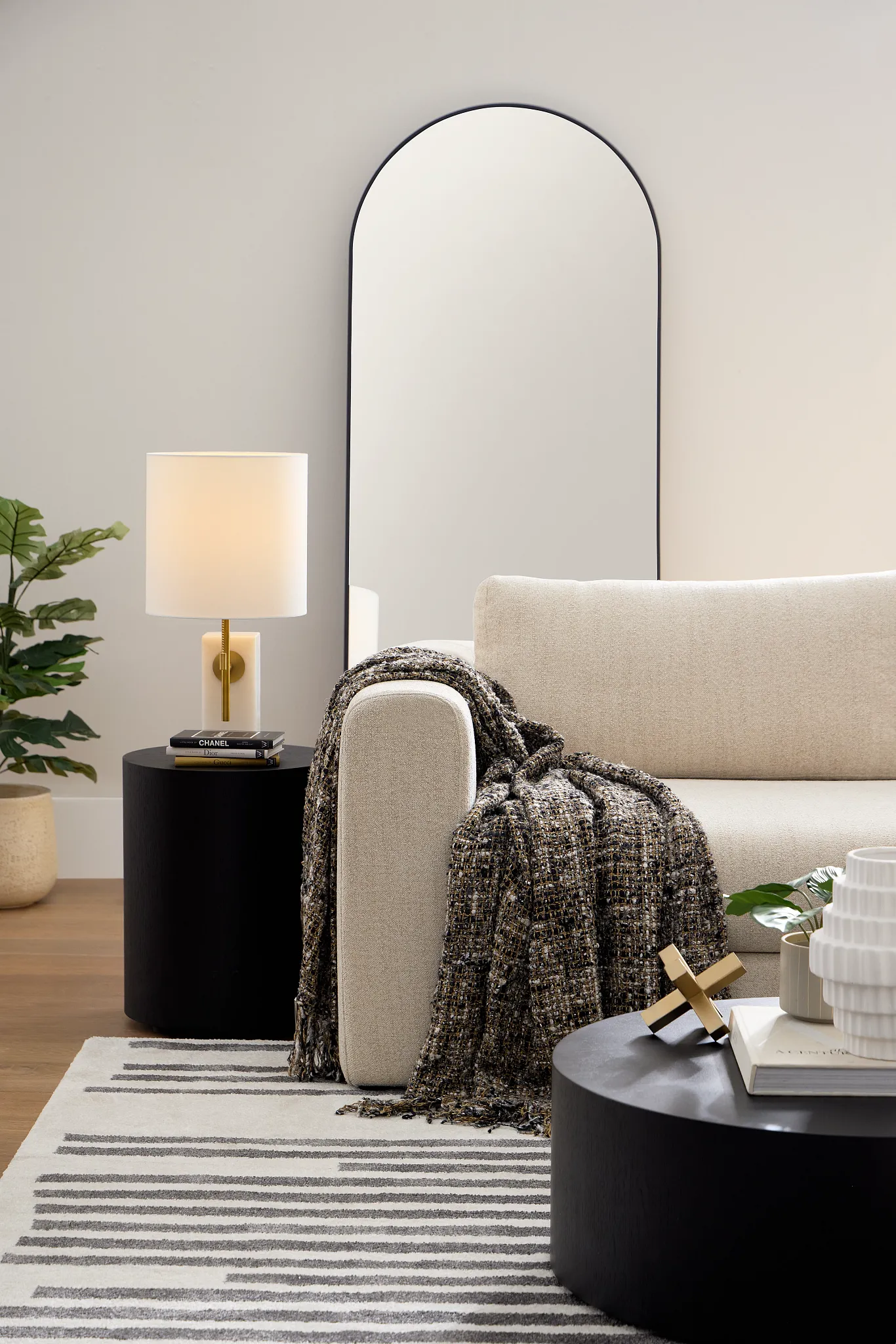 Alma Light Beige Fabric Medium Right Chaise Sectional