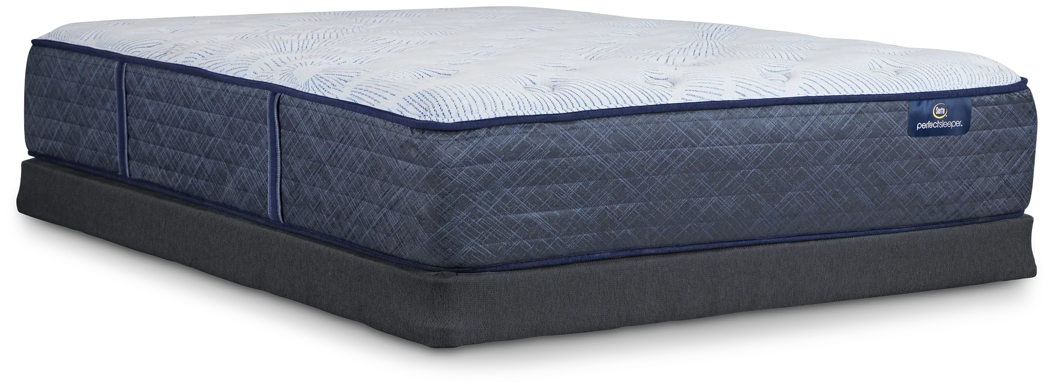 Serta Perfect Sleeper Blue Lagoon Nights Plush Low-profile Mattress Set