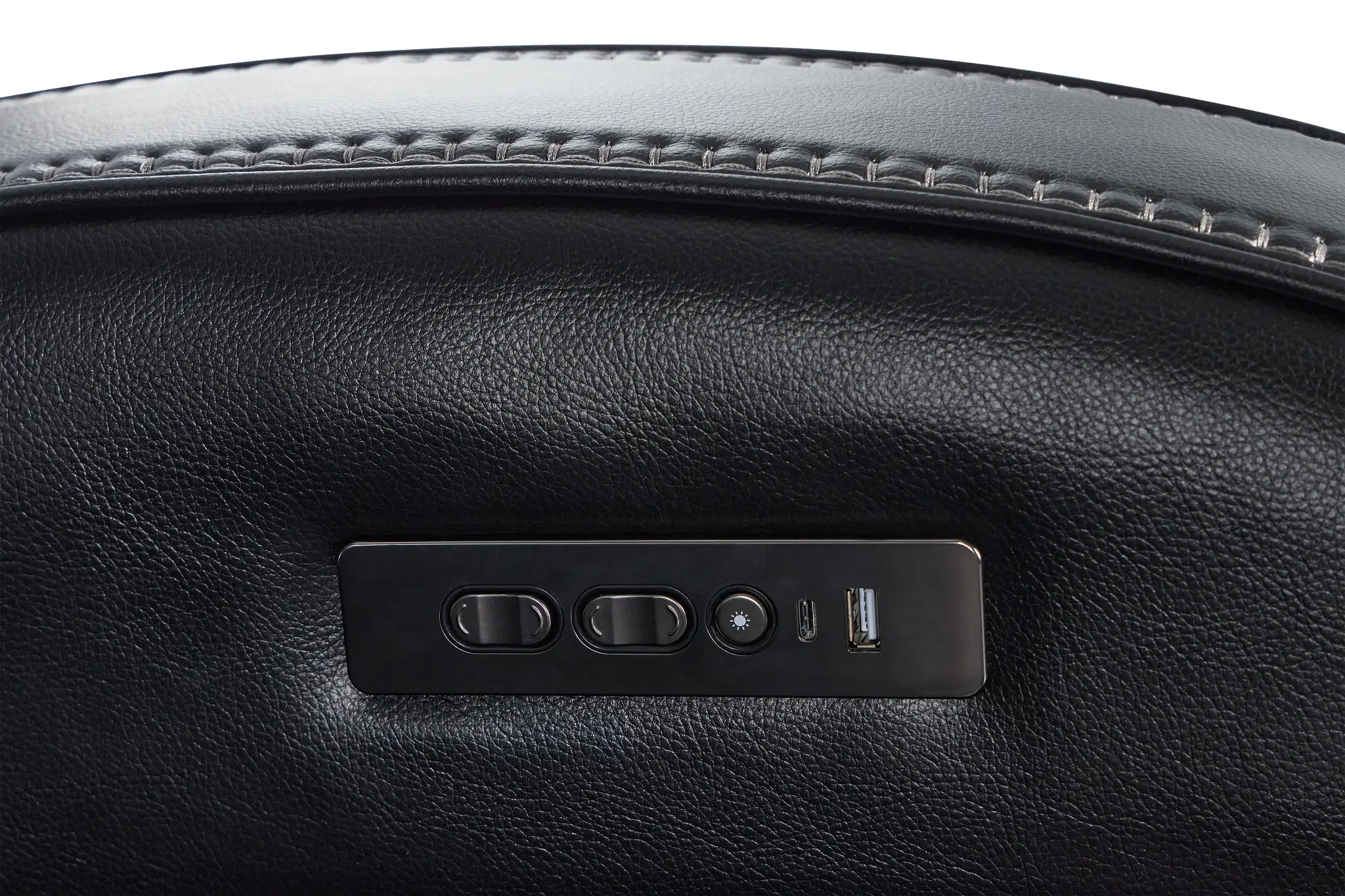 Omega Black Micro Power Reclining Console Loveseat Omega Black Micro Power Reclining Console Loveseat