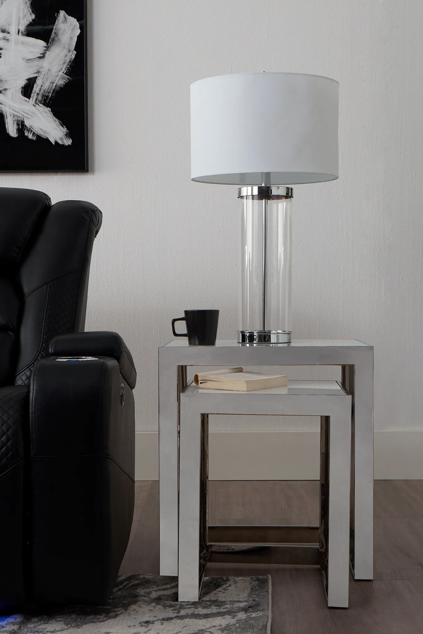 Nova White Set Of 2 Nesting End Table