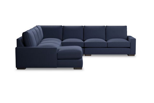 Edgewater Peyton Dark Blue Large Left Chaise Sectional