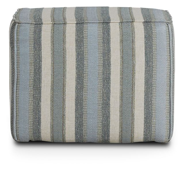 Abode Green Fabric Accent Pouf