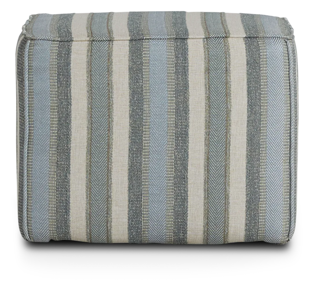 Abode Green Fabric Accent Pouf