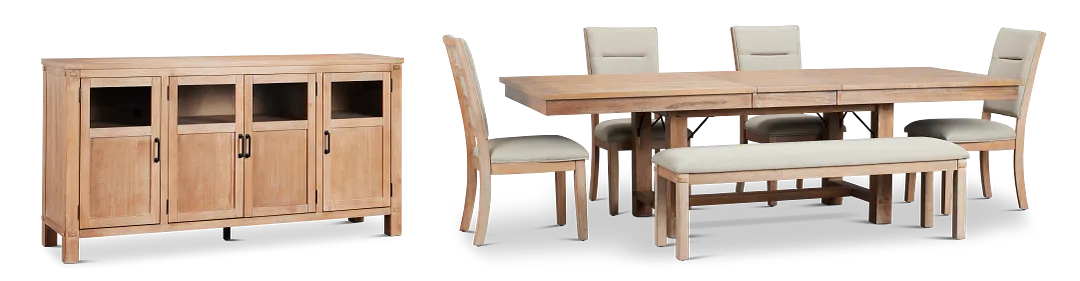 Park City Light Tone Rect Dining Room