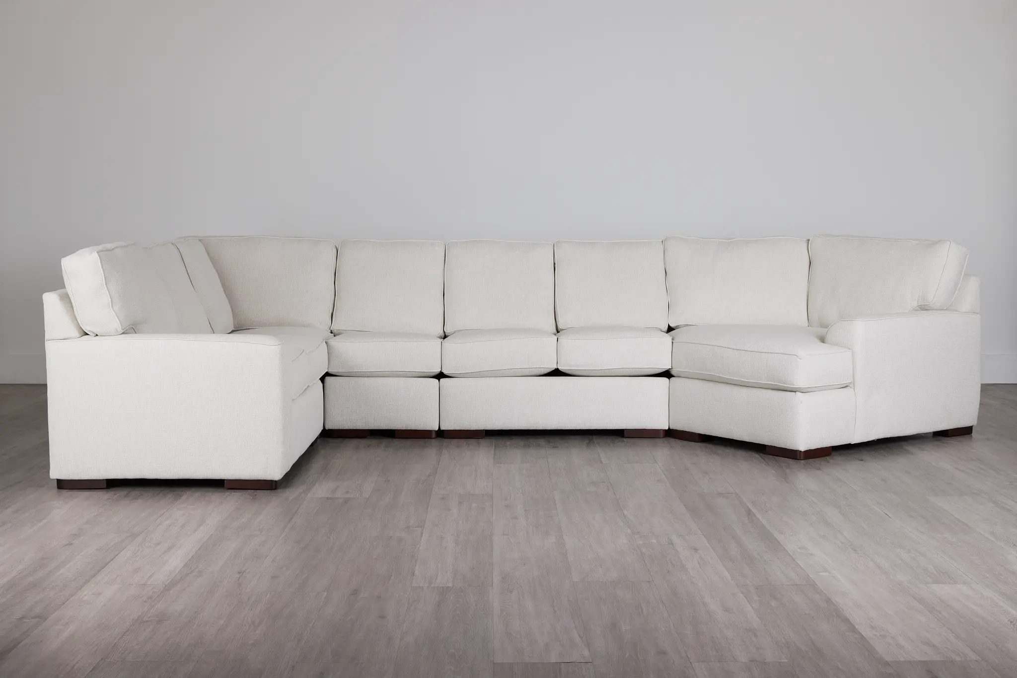 Austin White Fabric Large Right Cuddler Sectional Austin White Fabric Large Right Cuddler Sectional
