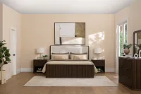 Camden Dark Tone Uph Panel Bed