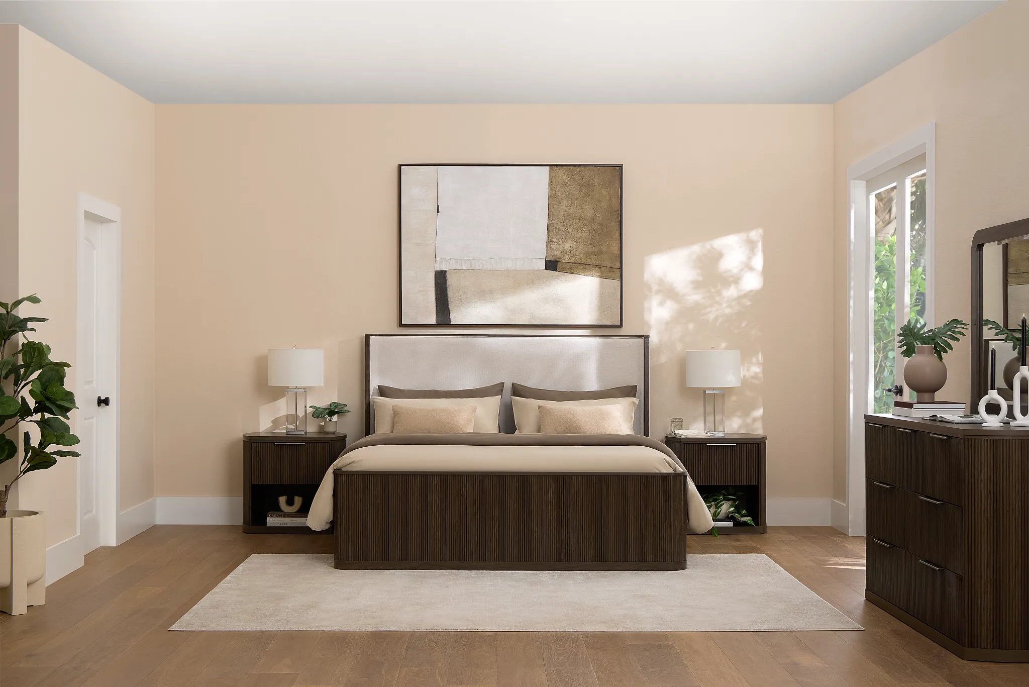 Camden Dark Tone Uph Panel Bed