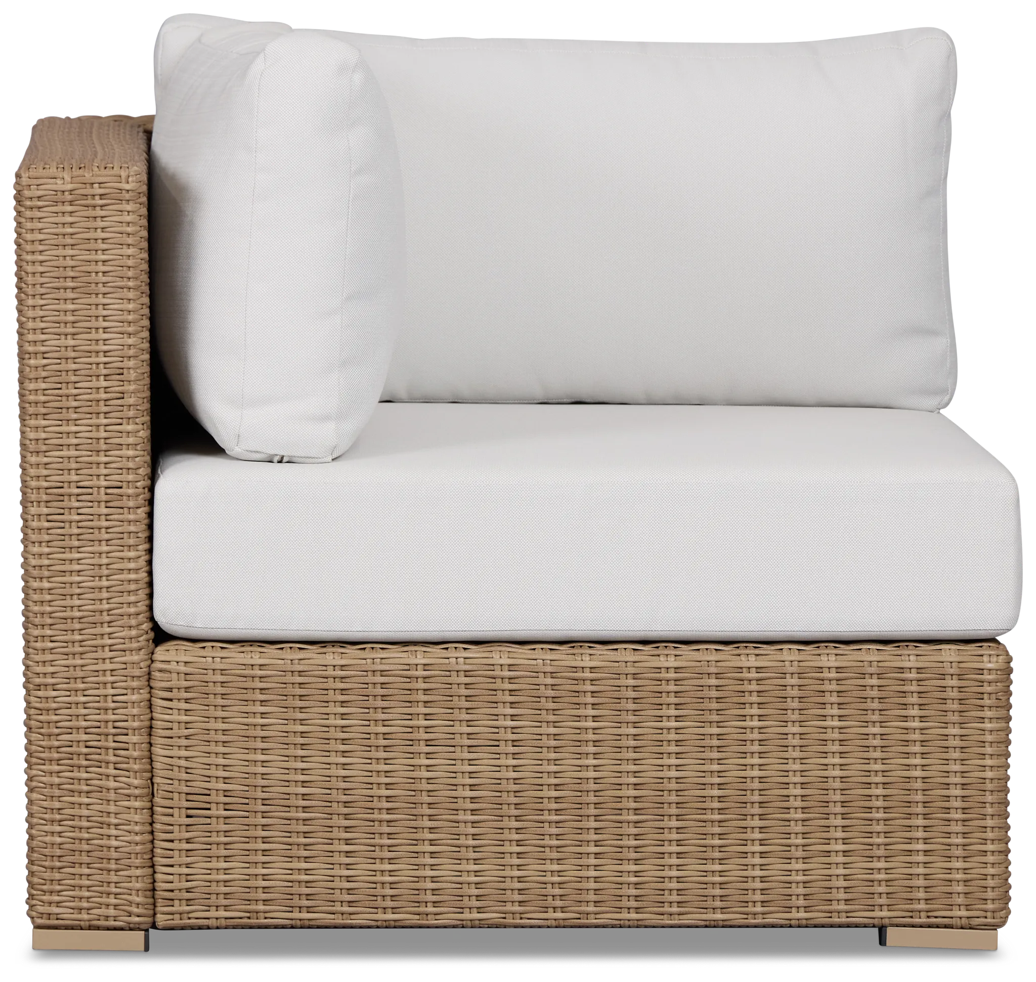 Montecito Light Tone Corner Chair With Light Beige Cushions