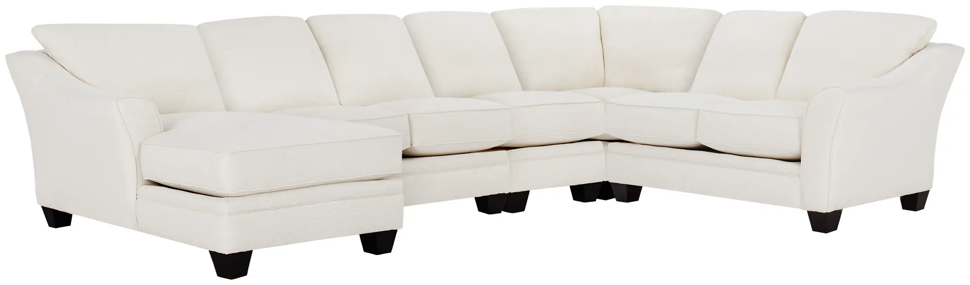 Avery White Fabric Large Left Chaise Sectional Avery White Fabric Large Left Chaise Sectional