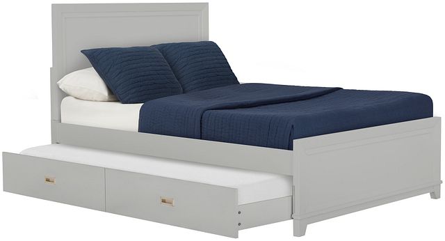 Ryder Gray Panel Trundle Bed (1)