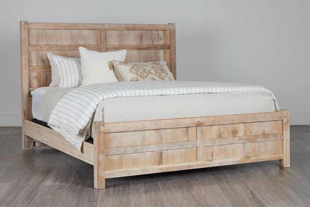 Salt Lake Light Tone Panel Bed