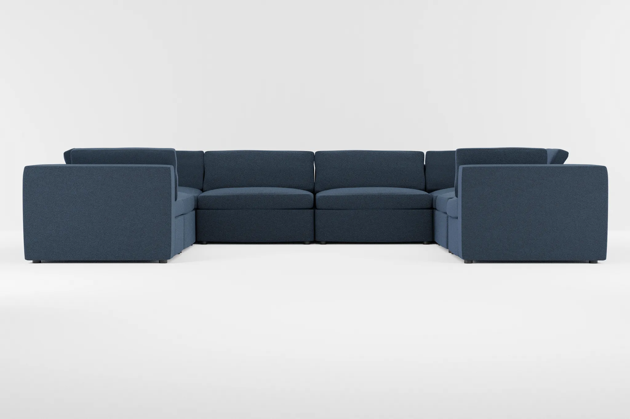 Destin Elite Dark Blue Fabric 8-piece Modular Sectional