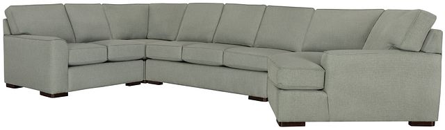 Austin Green Cool Mfoam Right Cuddler Memory Foam Sleeper Sectional