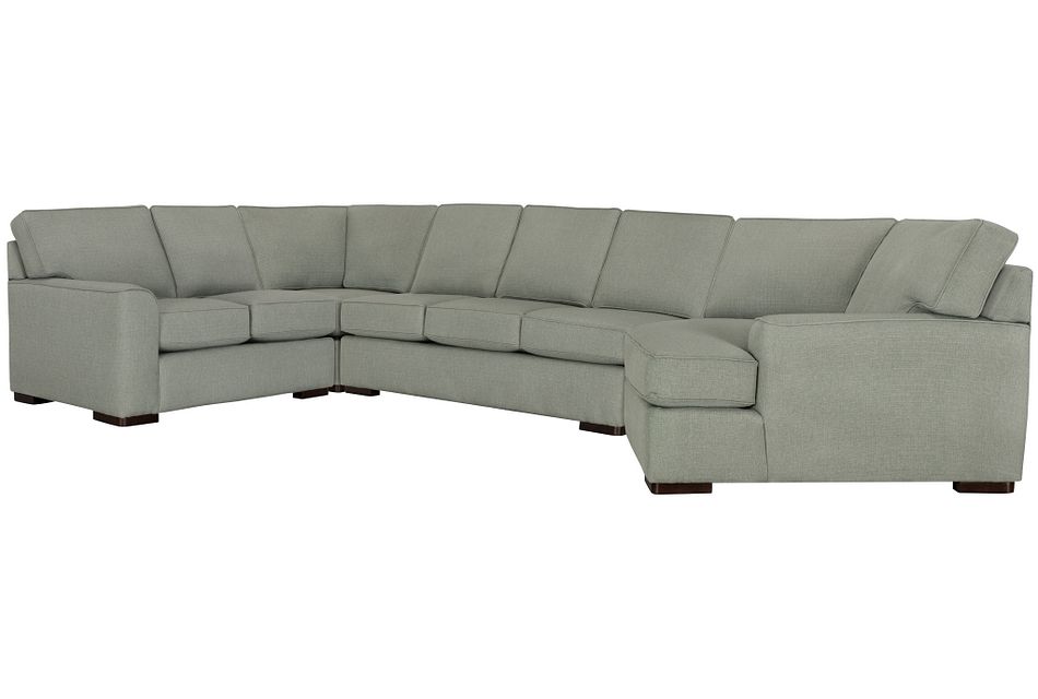 Austin Green Cool Mfoam Right Cuddler Memory Foam Sleeper Sectional