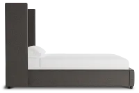 Captiva Elite Dark Gray 60" Upholstered Shelter Bed