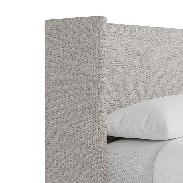 Captiva Gellar Gray 48" Upholstered Shelter Bed