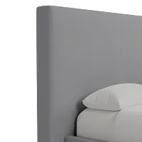Grayton Delray Light Gray 54" Upholstered Platform Bed