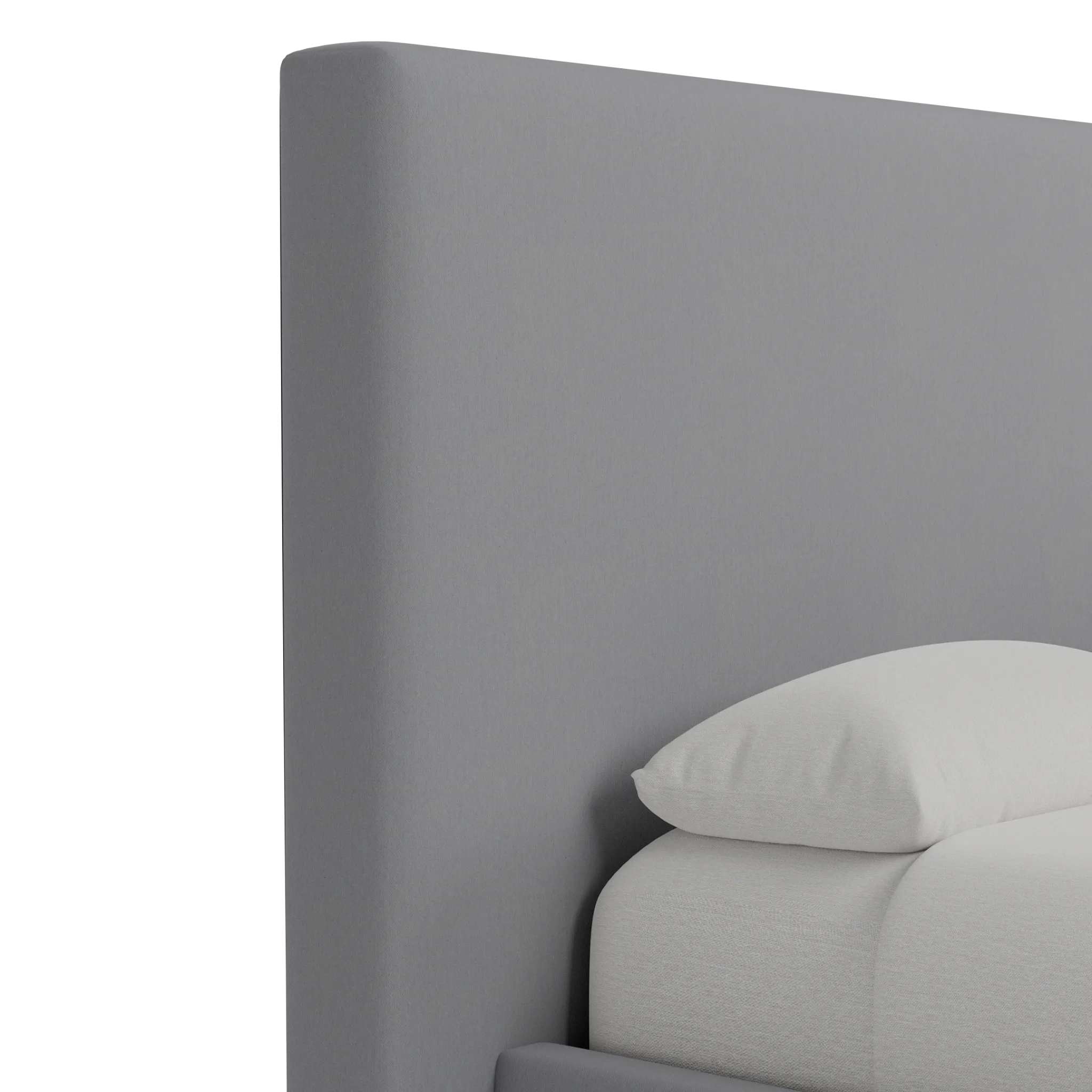Grayton Delray Light Gray 54" Upholstered Platform Bed