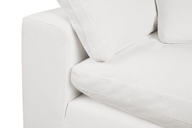 Nixon White Fabric Corner Chair