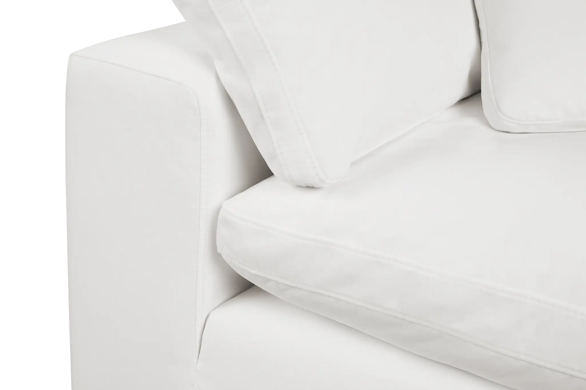 Nixon White Fabric Corner Chair Nixon White Fabric Corner Chair