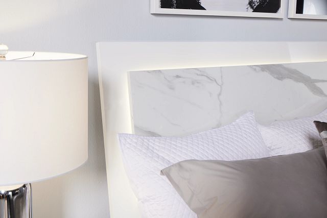 Modena White Platform Bed