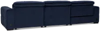 Gemma Navy Velvet Right Chaise Power Reclining Sectional