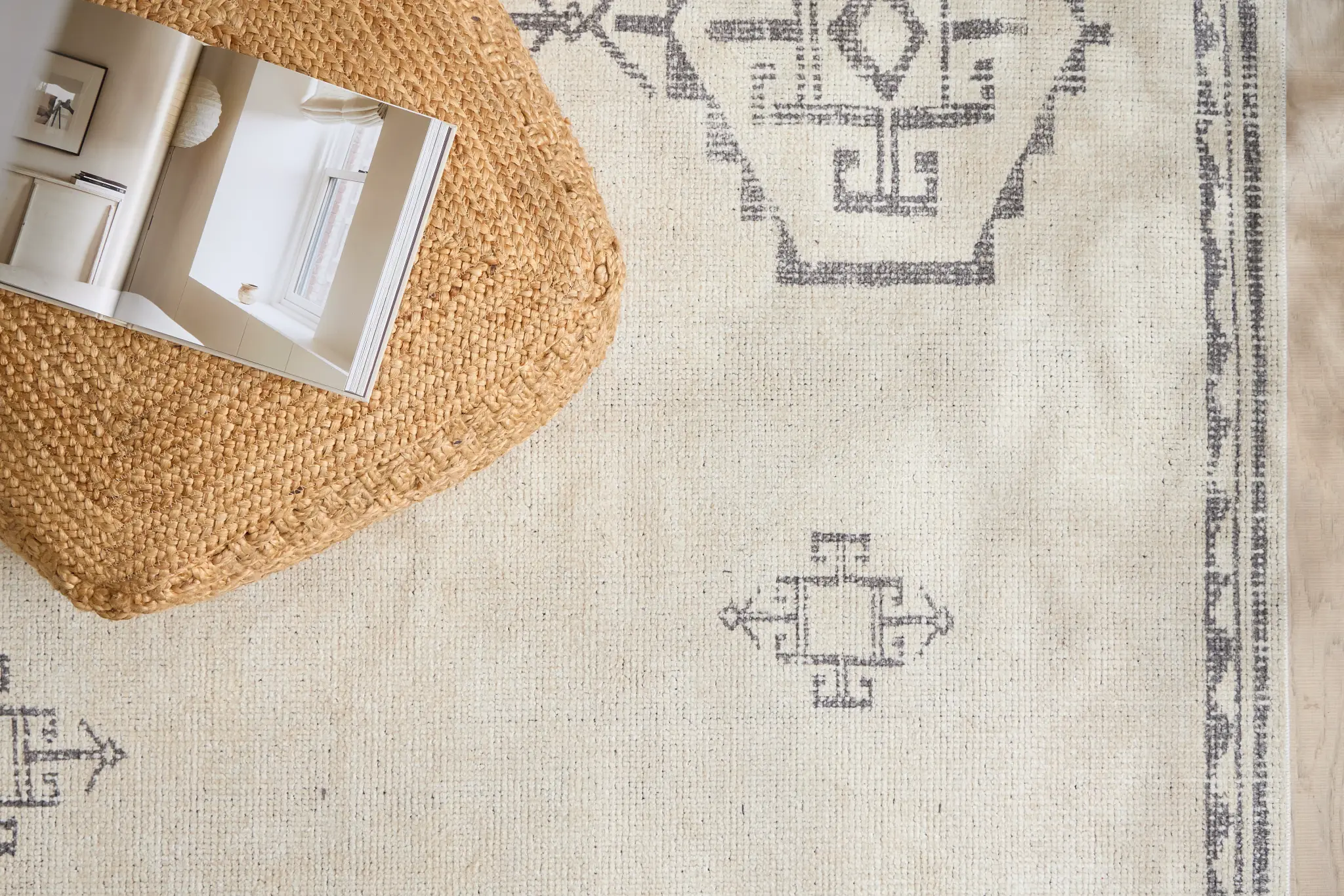 Hari Light Brown Square Accent Pouf Hari Light Brown Square Accent Pouf