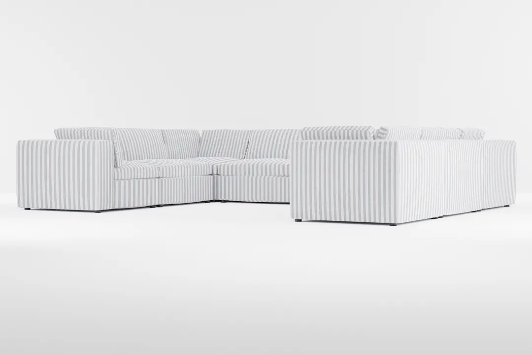 Destin Sea Lane Dark Blue Fabric 8-piece Modular Sectional Destin Sea Lane Dark Blue Fabric 8-piece Modular Sectional