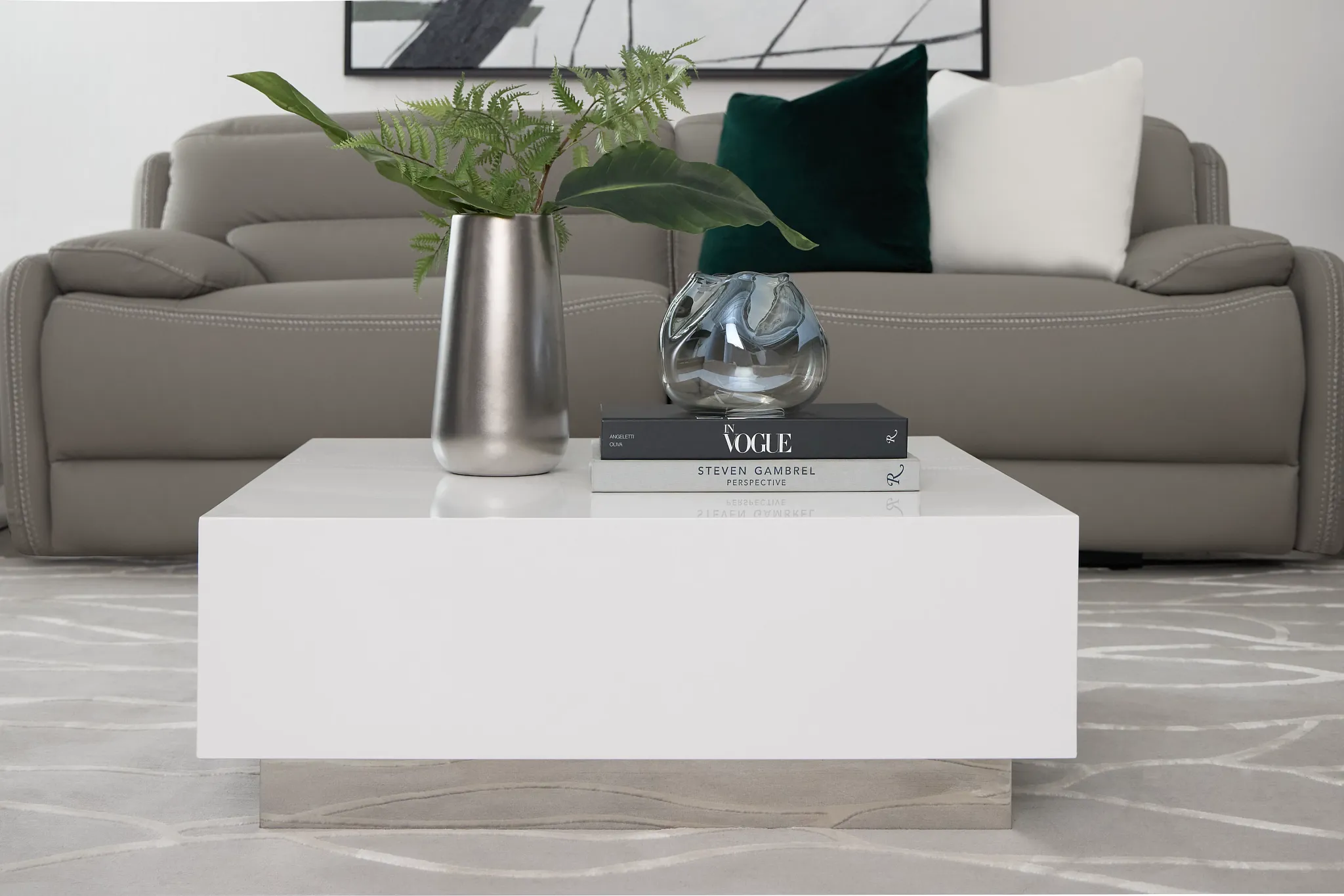 Camila White Square Coffee Table