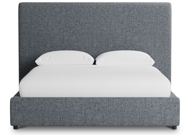 Gayton Elavation Gray 54" Upholstered Platform Bed