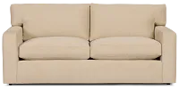 Hudson Beige Fabric Loveseat