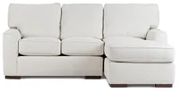 Austin White Fabric Right Chaise Sectional