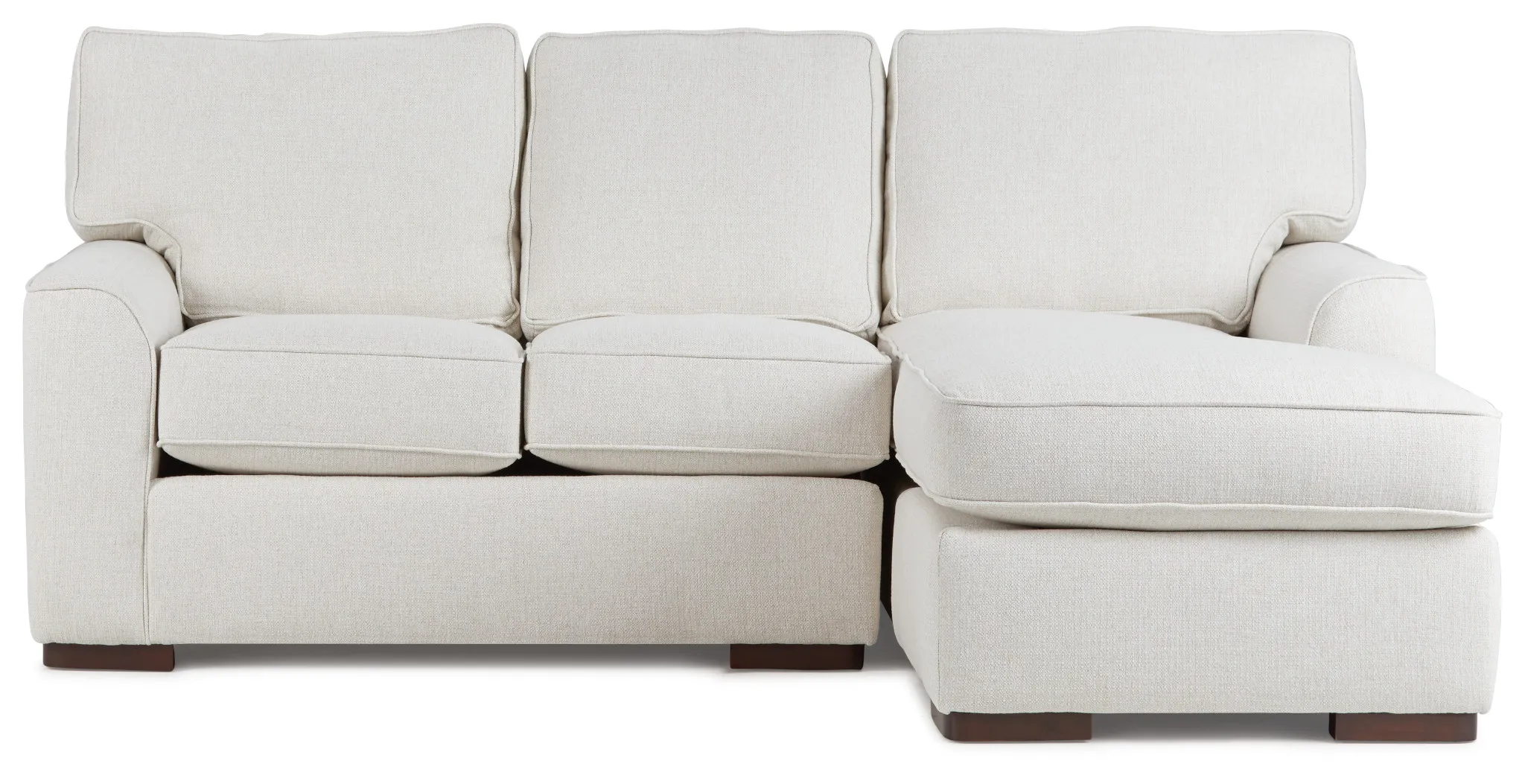Austin White Fabric Right Chaise Sectional