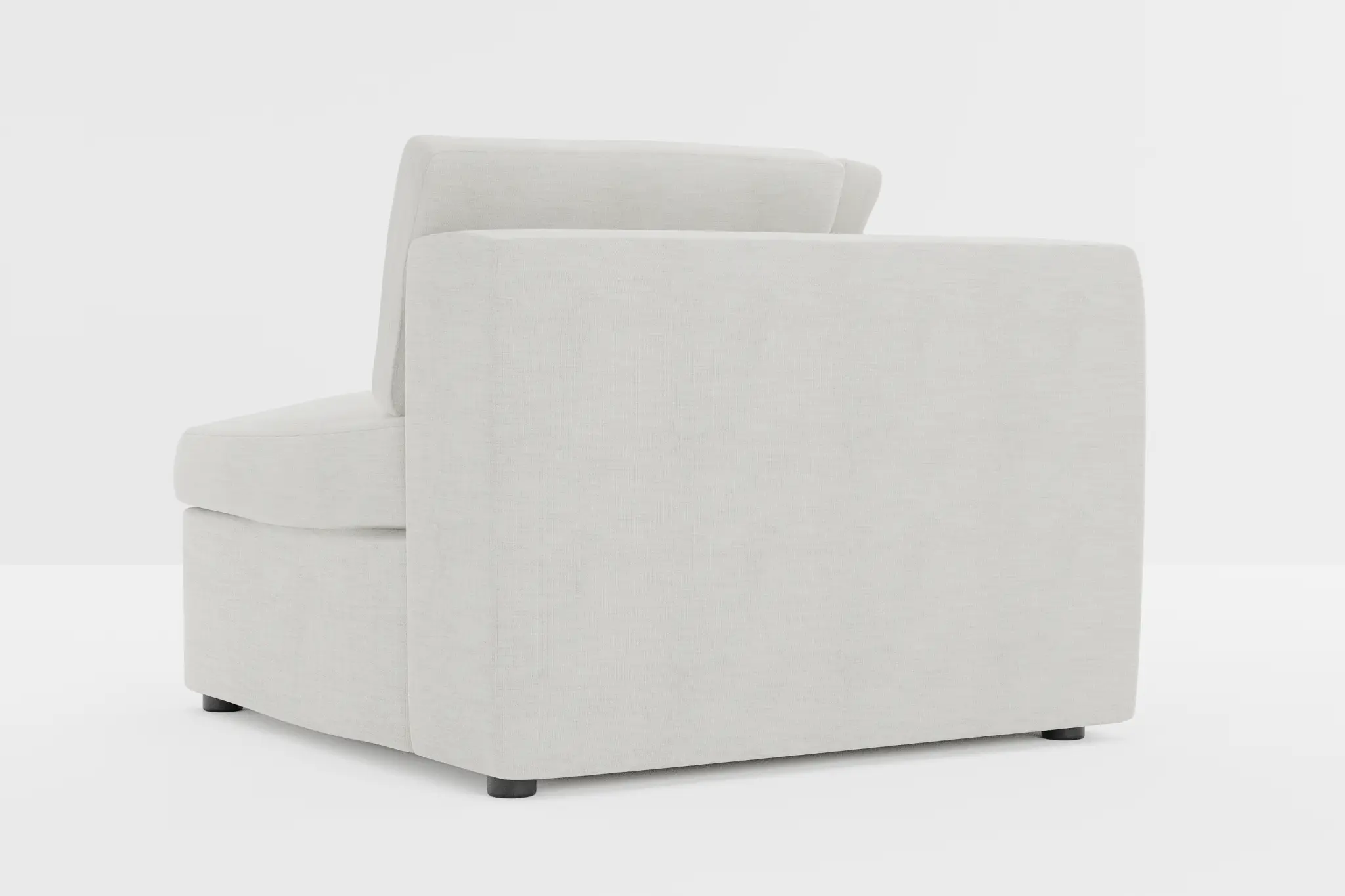 Destin Maguire Ivory Fabric Corner Chair Destin Maguire Ivory Fabric Corner Chair