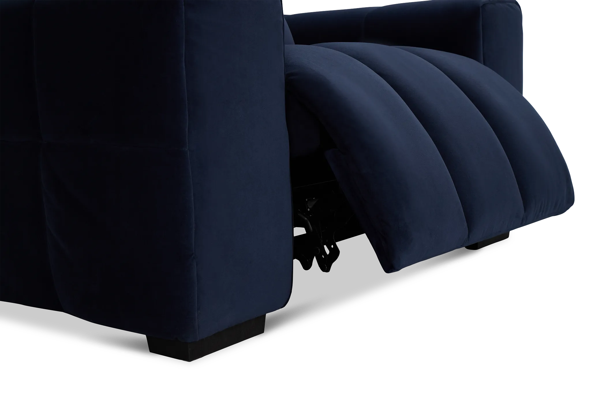 Gemma Navy Velvet Small Two-arm Power Reclining Sectional