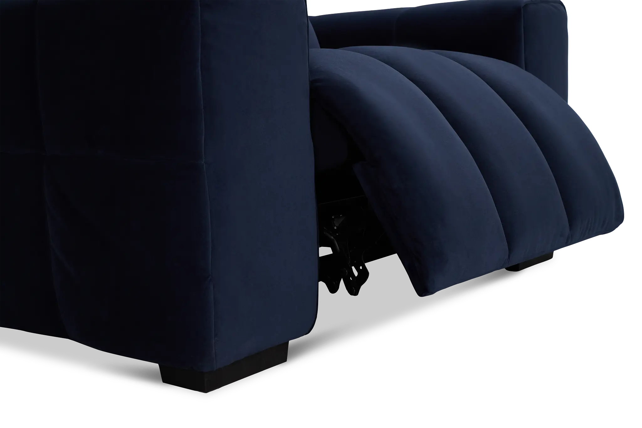 Gemma Navy Velvet Small Two-arm Power Reclining Sectional Gemma Navy Velvet Small Two-arm Power Reclining Sectional