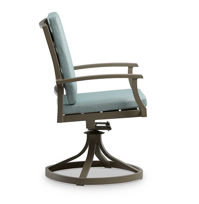 Raleigh Teal Swivel Arm Chair