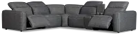 Ryland Dark Gray Fabric Medium Dual Power 2-arm Reclining Sectional