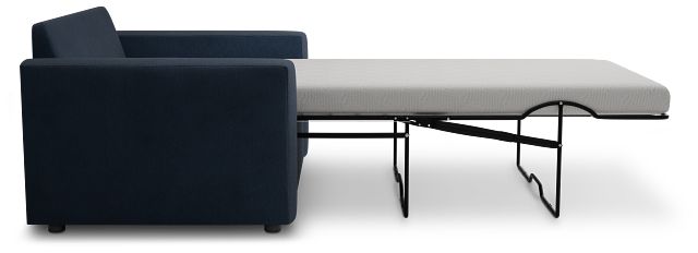 Siesta Revenue Dark Blue Fabric Memory Foam Sleeper