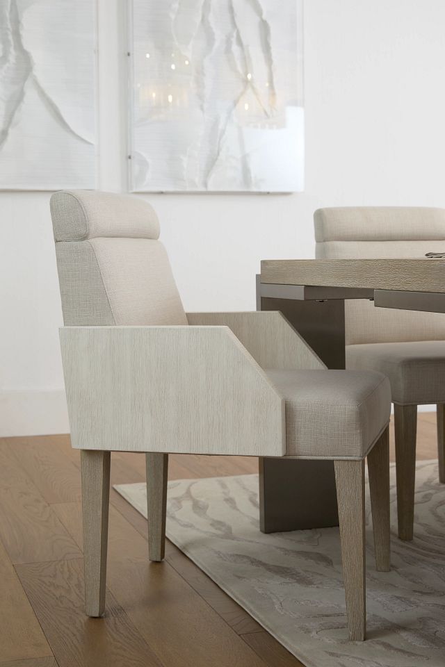 Miramar Light Tone Upholstered Arm Chair