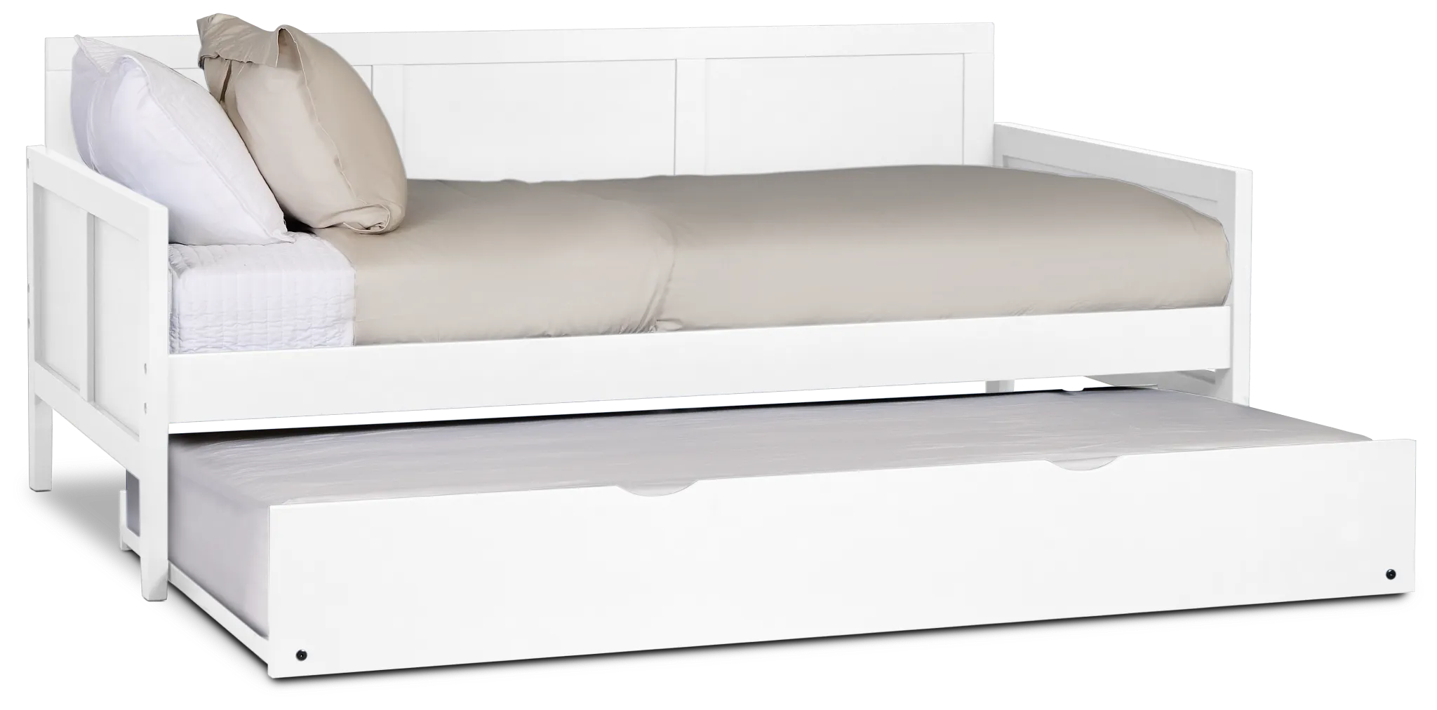 Charleston White Panel Trundle Bed