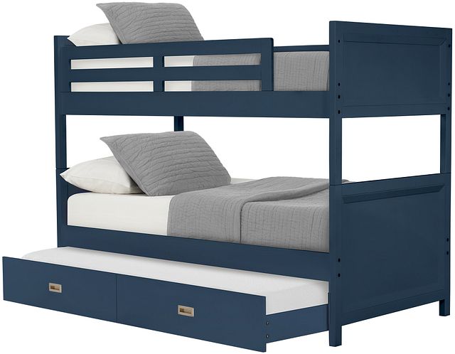 Ryder Dark Blue Trundle Bunk Bed (0)