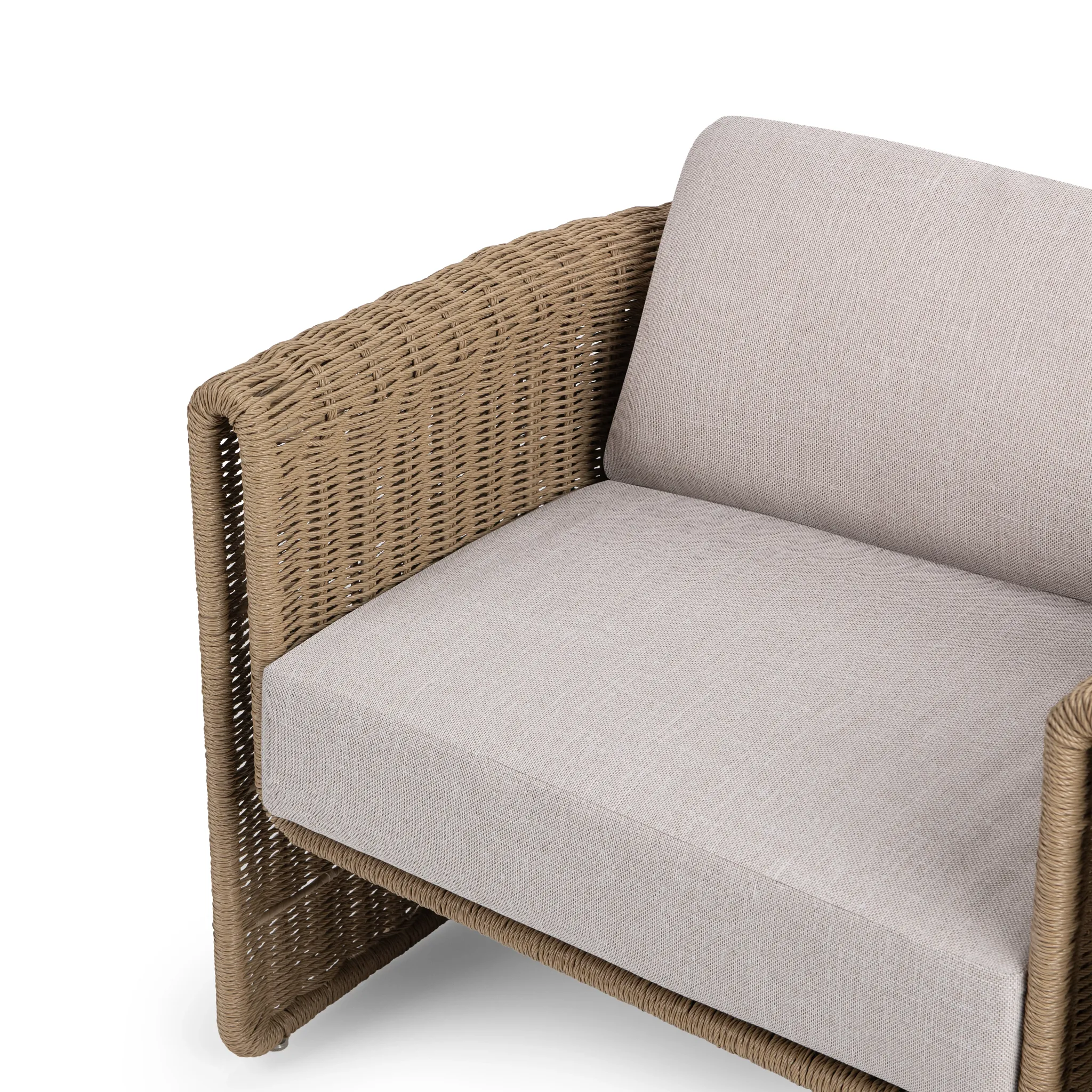 Panther Beige Woven Cushioned Chair