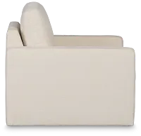 Addie Beige Fabric Swivel Chair