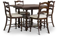 Savannah Dark Tone High Table & 4 Barstools