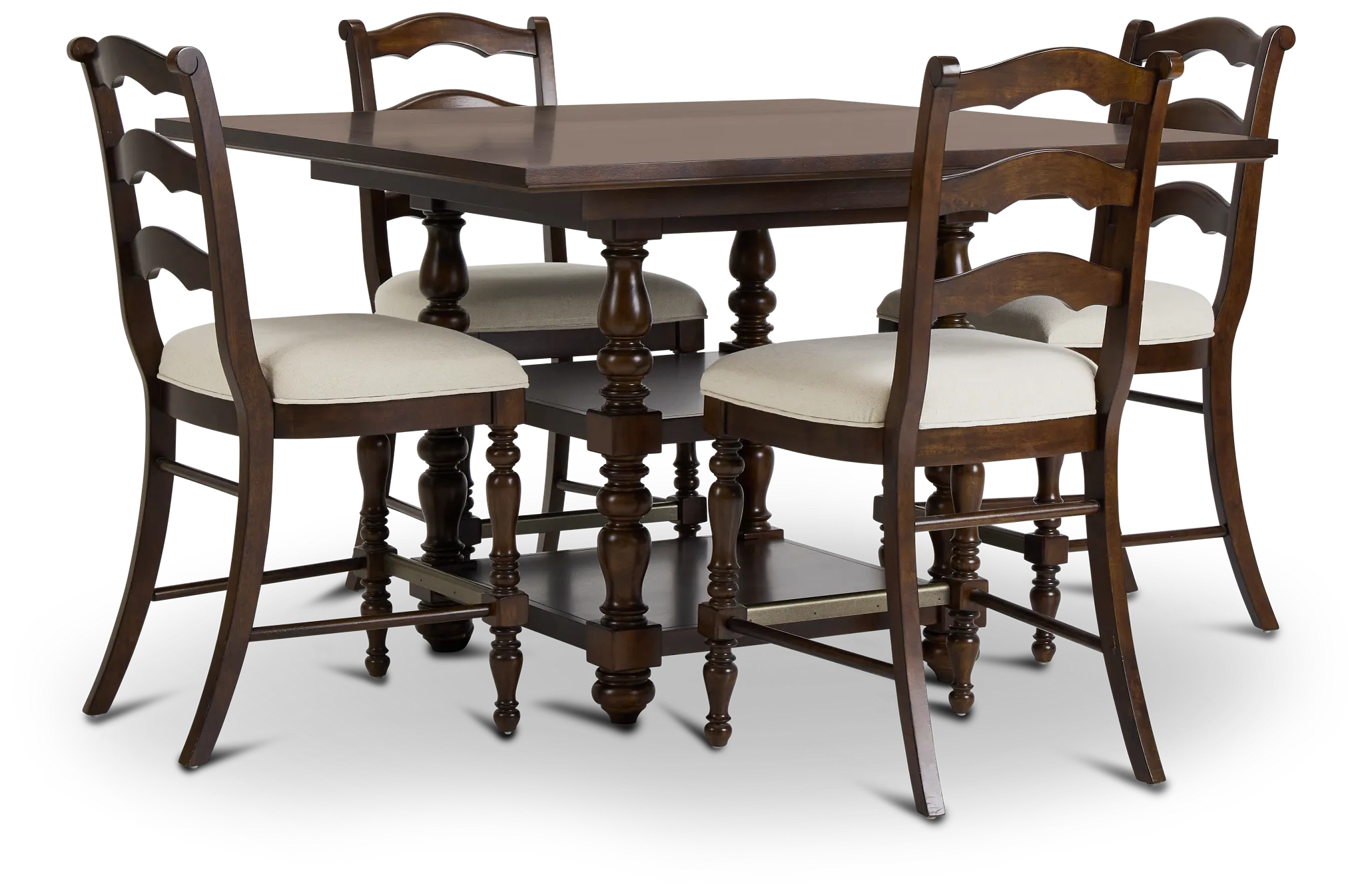 Savannah Dark Tone High Table & 4 Barstools