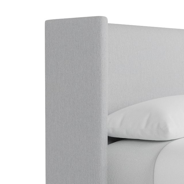 Captiva Delray Light Gray 48" Upholstered Shelter Bed