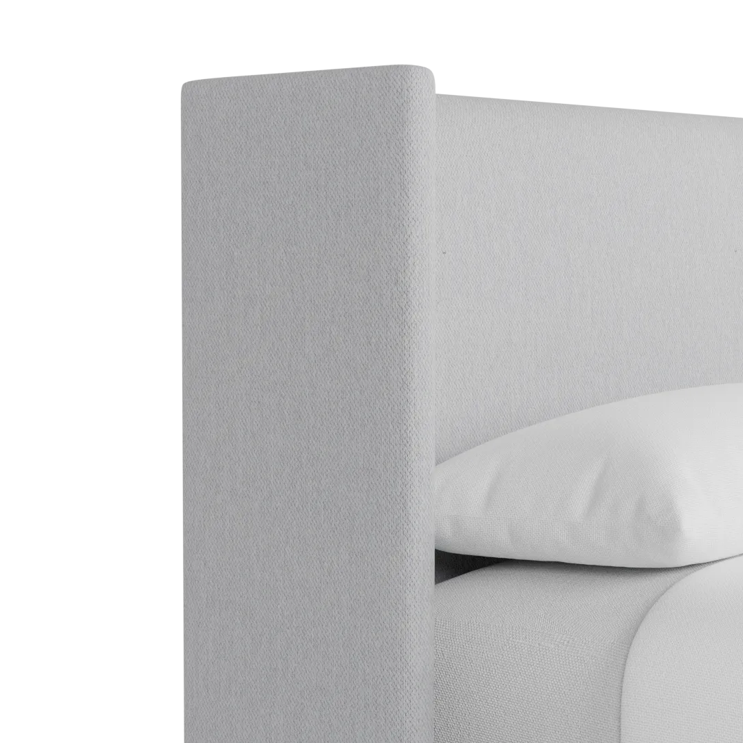 Captiva Delray Light Gray 48" Upholstered Shelter Bed