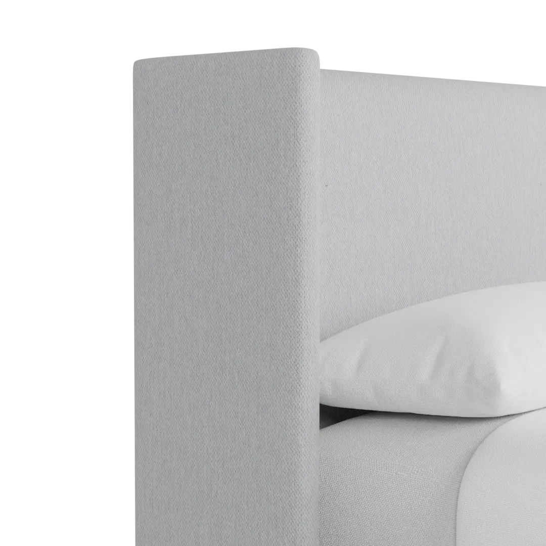 Captiva Delray Light Gray 48" Upholstered Shelter Bed Captiva Delray Light Gray 48" Upholstered Shelter Bed