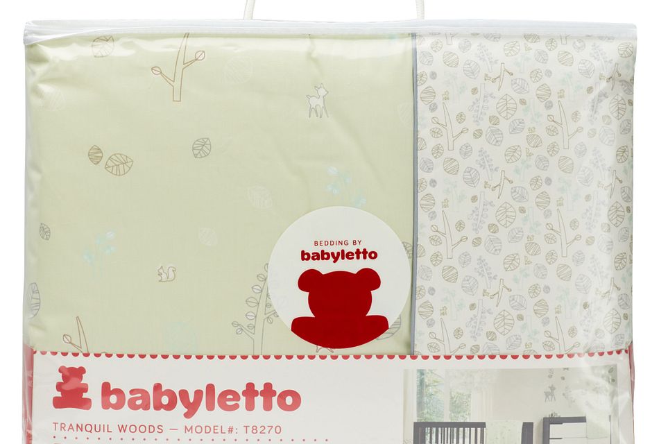 light green crib sheet